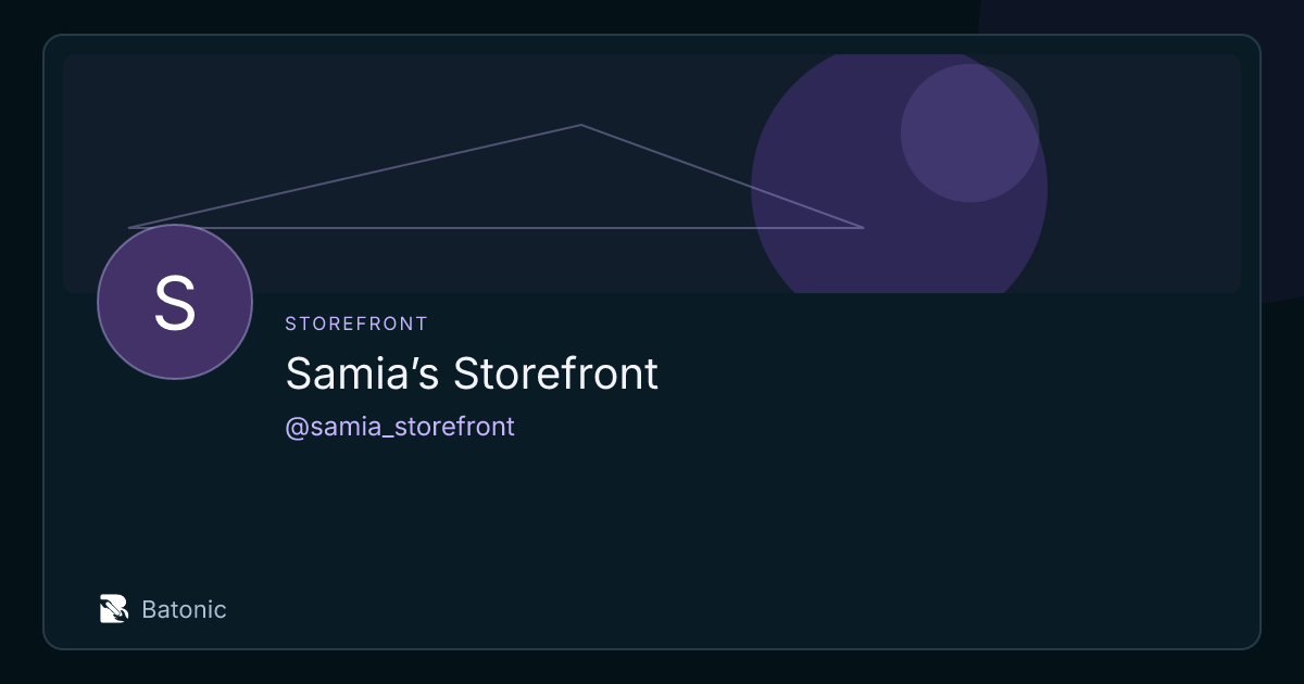 Samia’s Storefront